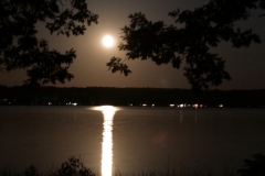 Moonrise over Gun Lake