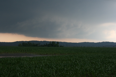 Wall cloud passing to the south.