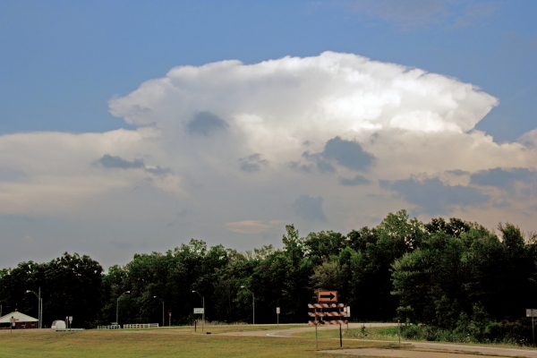 Strong thunderstorm south of Lansing.